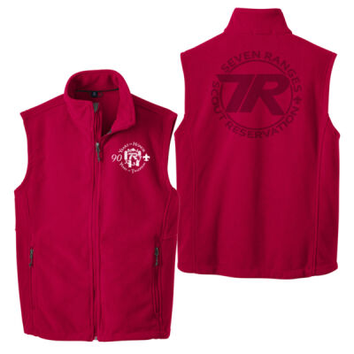 F219 - Buckeye SR-SR Pipestone Logo - EMB - Buckeye Council Seven Ranges Fleece Vest with Laser Etch Back Thumbnail